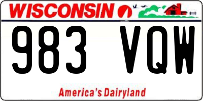 WI license plate 983VQW