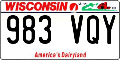 WI license plate 983VQY