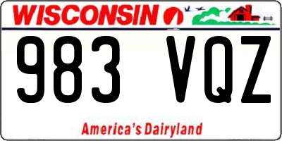 WI license plate 983VQZ