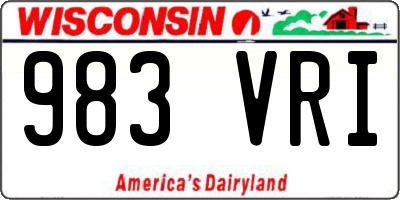 WI license plate 983VRI