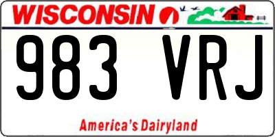 WI license plate 983VRJ