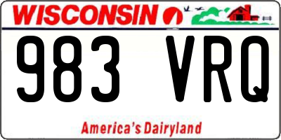 WI license plate 983VRQ