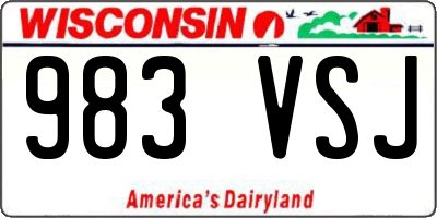 WI license plate 983VSJ