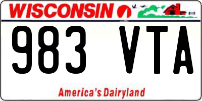 WI license plate 983VTA