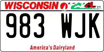 WI license plate 983WJK