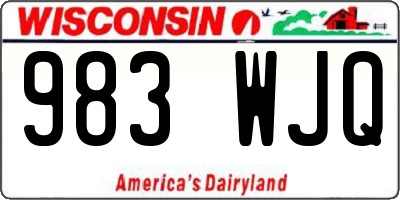 WI license plate 983WJQ