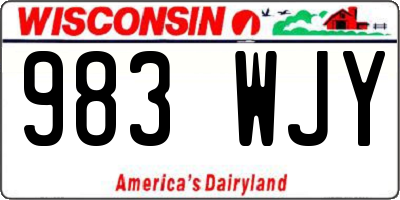 WI license plate 983WJY