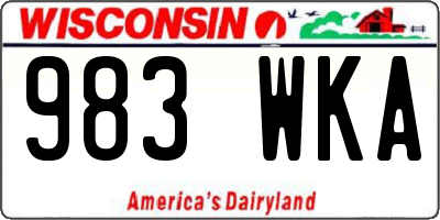 WI license plate 983WKA