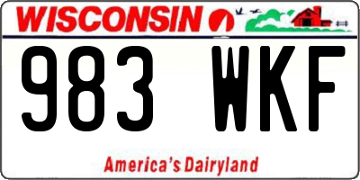 WI license plate 983WKF