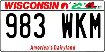 WI license plate 983WKM