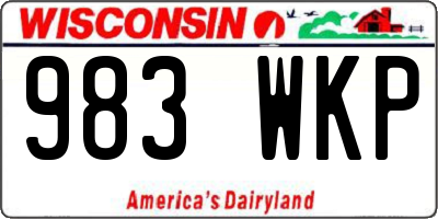 WI license plate 983WKP