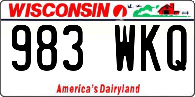 WI license plate 983WKQ