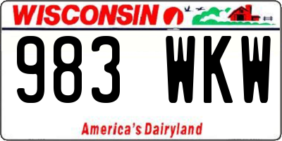 WI license plate 983WKW
