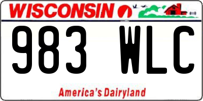 WI license plate 983WLC