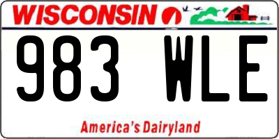 WI license plate 983WLE