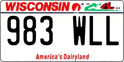 WI license plate 983WLL