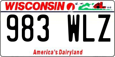 WI license plate 983WLZ