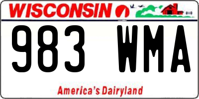 WI license plate 983WMA