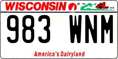 WI license plate 983WNM
