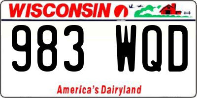 WI license plate 983WQD