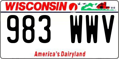 WI license plate 983WWV