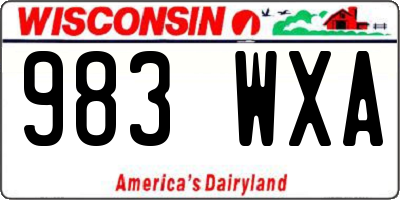 WI license plate 983WXA