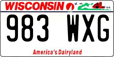 WI license plate 983WXG