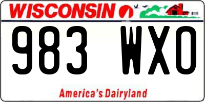 WI license plate 983WXO