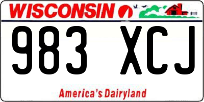 WI license plate 983XCJ