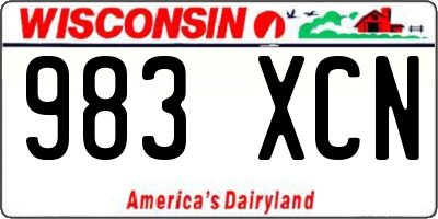 WI license plate 983XCN