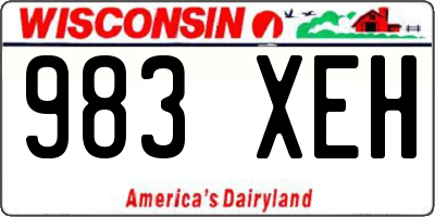 WI license plate 983XEH