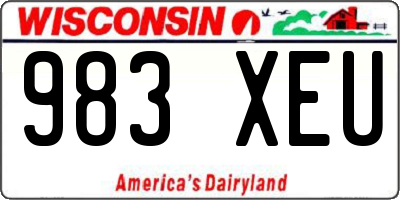 WI license plate 983XEU