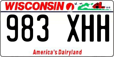WI license plate 983XHH