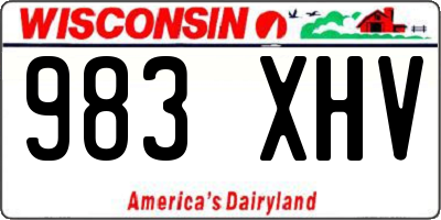 WI license plate 983XHV