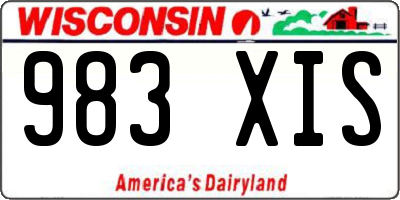 WI license plate 983XIS
