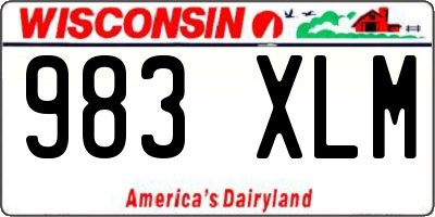 WI license plate 983XLM