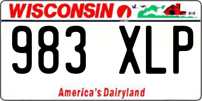 WI license plate 983XLP