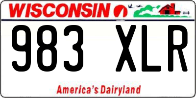 WI license plate 983XLR