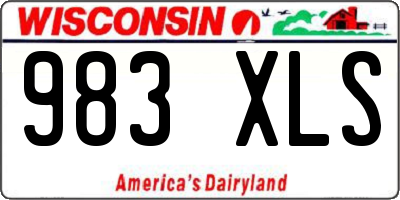 WI license plate 983XLS