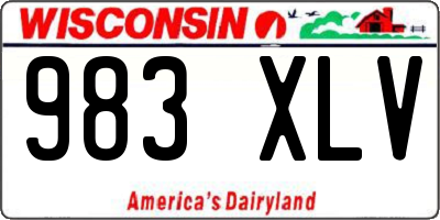 WI license plate 983XLV