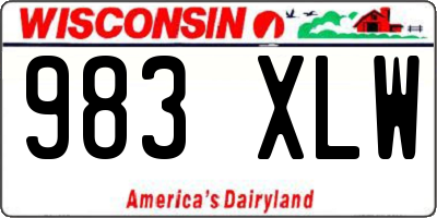 WI license plate 983XLW