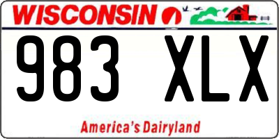 WI license plate 983XLX