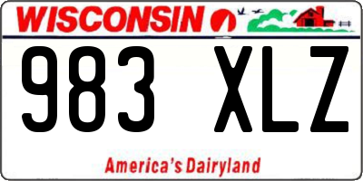 WI license plate 983XLZ