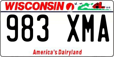 WI license plate 983XMA