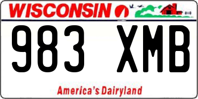 WI license plate 983XMB