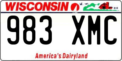 WI license plate 983XMC