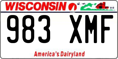 WI license plate 983XMF