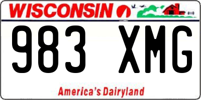 WI license plate 983XMG
