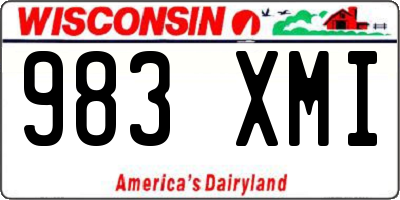 WI license plate 983XMI
