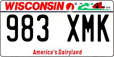 WI license plate 983XMK